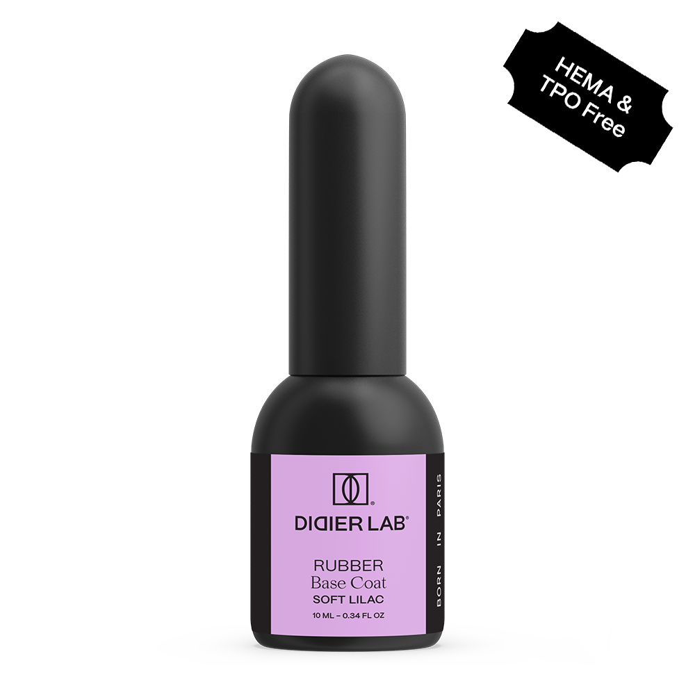 Verniz gel, Rubber base coat, soft lilac, 10ml