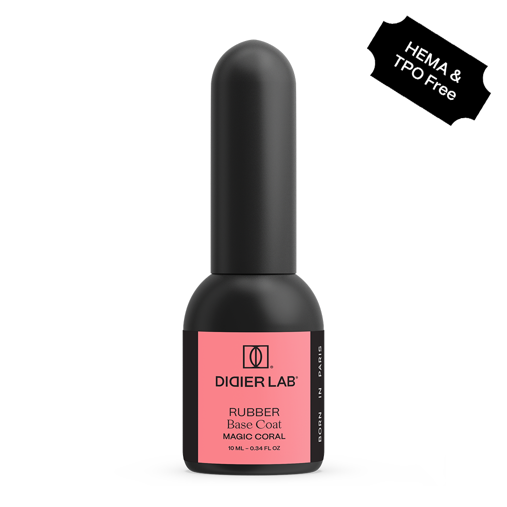 Verniz gel, Rubber base coat, magic coral, 10ml, HEMA FREE