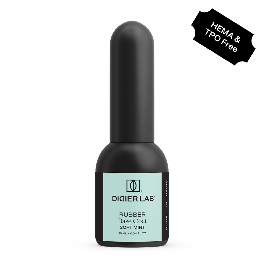 Verniz gel, Rubber base coat, soft mint, 10ml, HEMA FREE