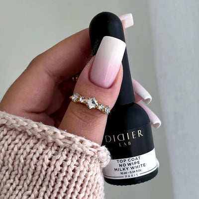 Top Coat No Wipe "Didier Lab", Milky White, 10ml, HEMA FREE