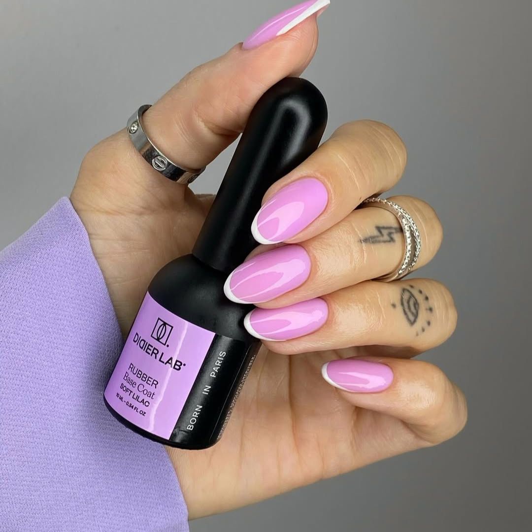 Verniz gel, Rubber base coat, soft lilac , 10ml, HEMA FREE