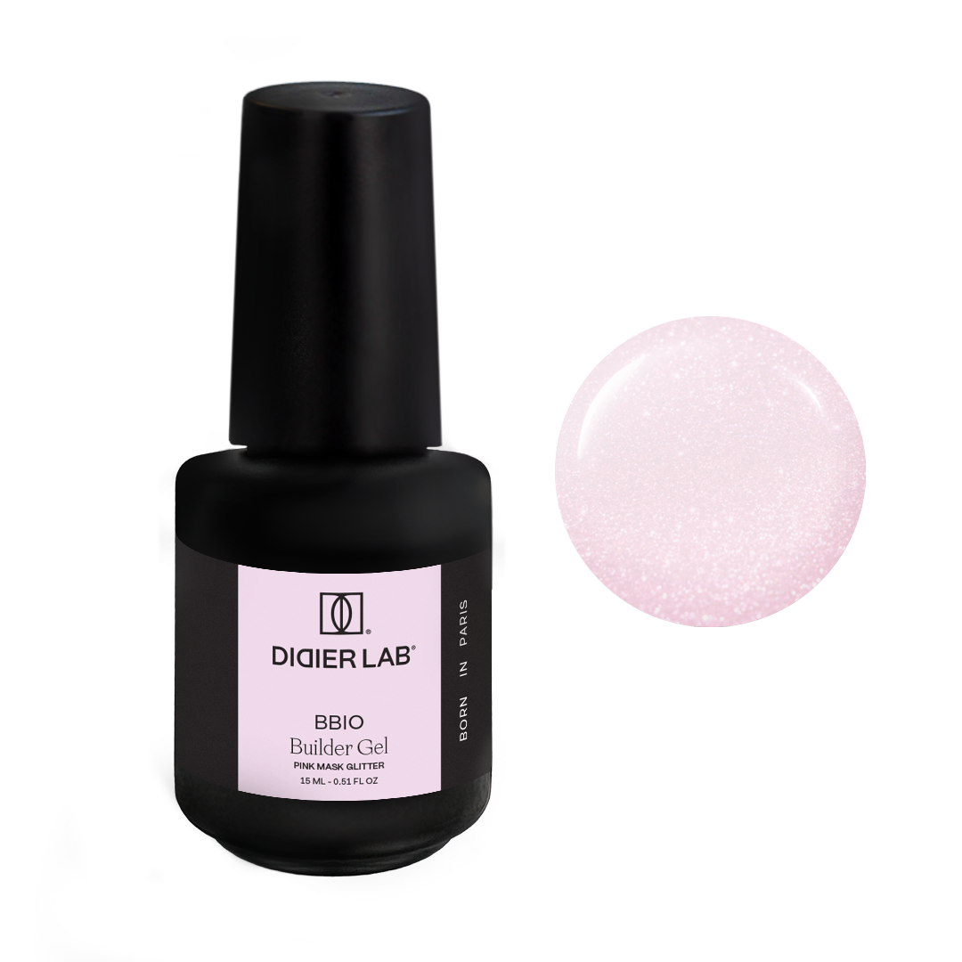 Builder Gel BBIO "Didier Lab" Pink Mask Glitter, 15ml, HEMA FREE