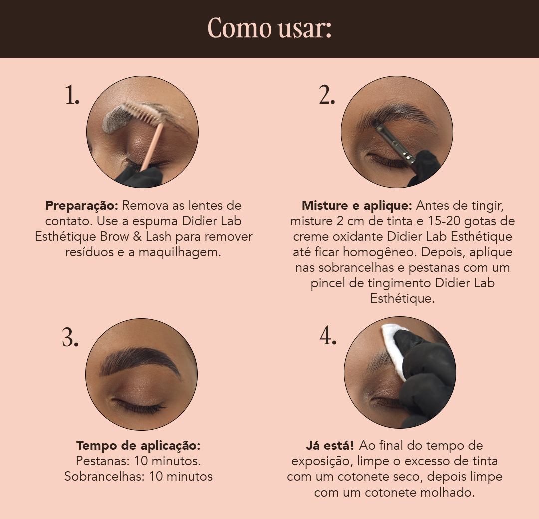 Tinta Pestanas e Sobrancelhas, Didier Lab Esthétique 1pça