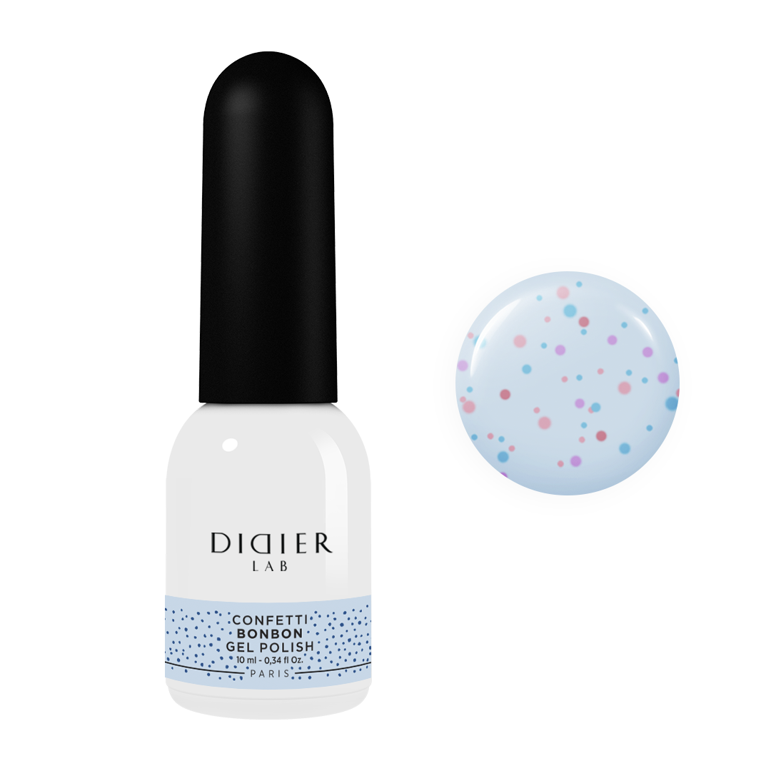 Verniz Gel "Didier Lab", Confetti, Bonbon 10ml, HEMA FREE