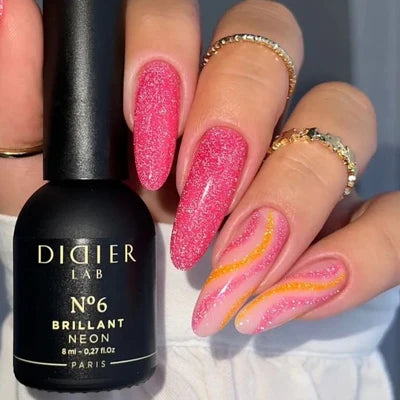 Verniz Gel "Didier Lab", Brillant NEON, No6, 8ml, HEMA FREE
