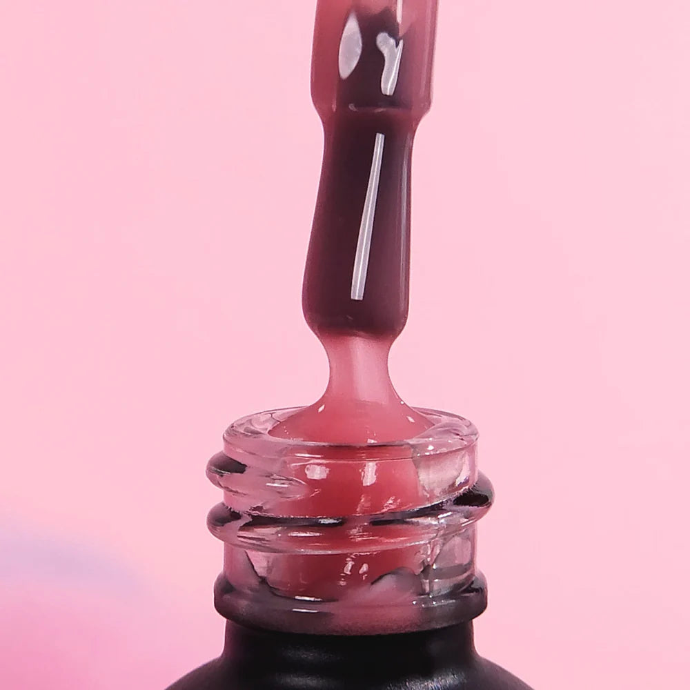 Verniz gel, Rubber base coat, Japanese pink, 10ml