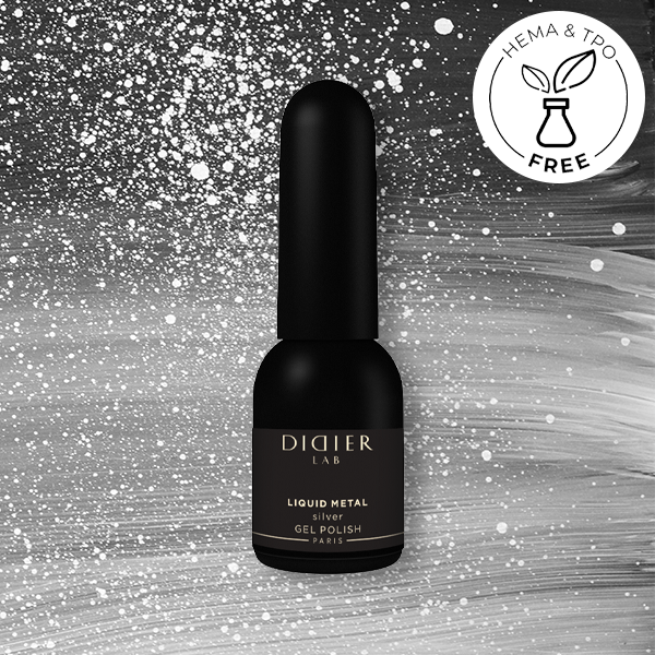 Verniz Gel "Didier Lab", Liquid Metal, Silver
