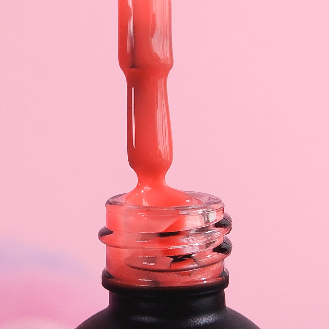 Verniz gel, Rubber base coat, magic coral, 10ml