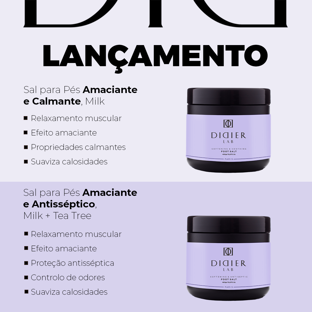 Sal para pés "Didier Lab", Natural Milk, 450gr