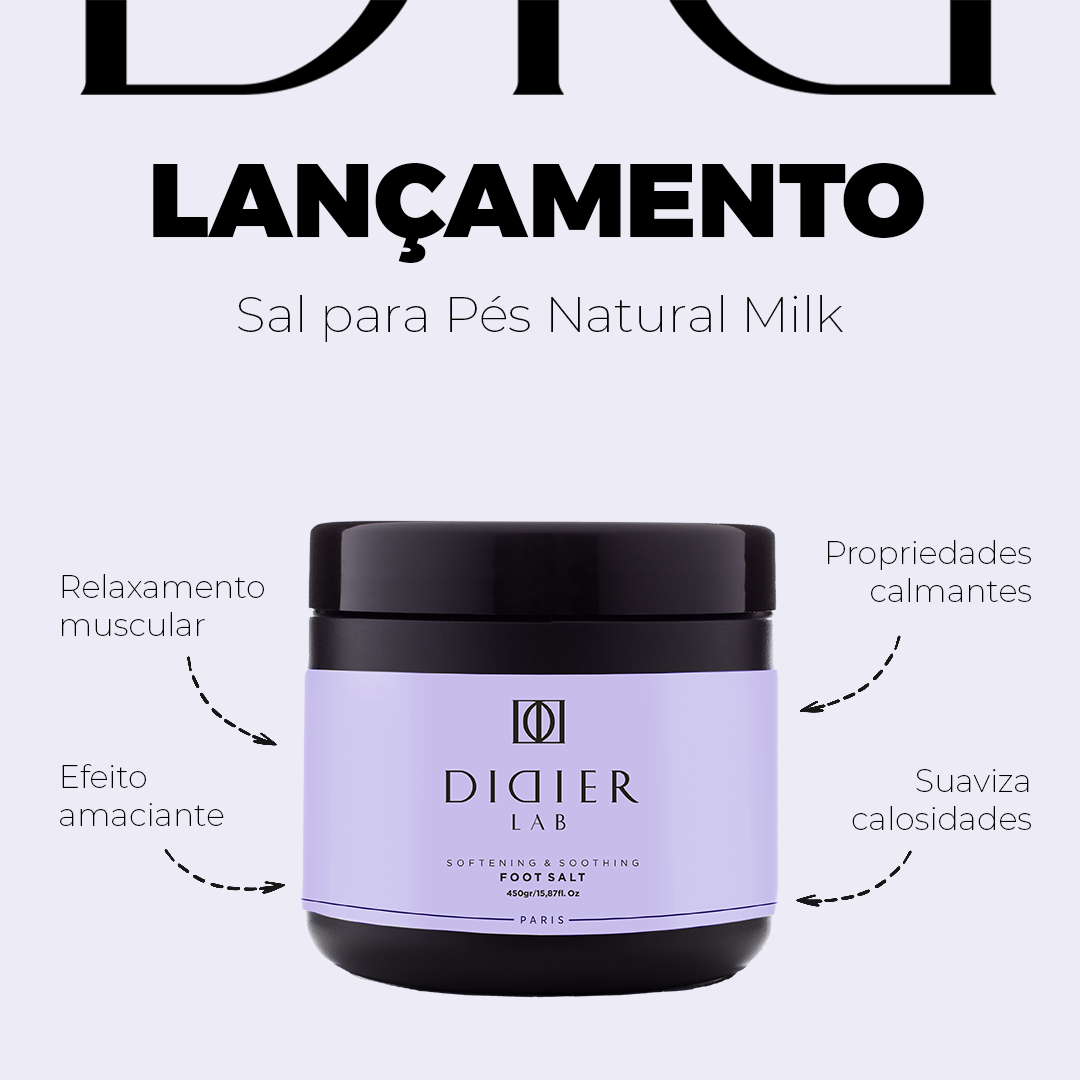 Sal para pés "Didier Lab", Natural Milk, 450gr