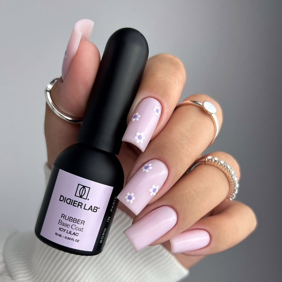 Verniz gel, Rubber base coat, icy lilac , 10ml, HEMA FREE