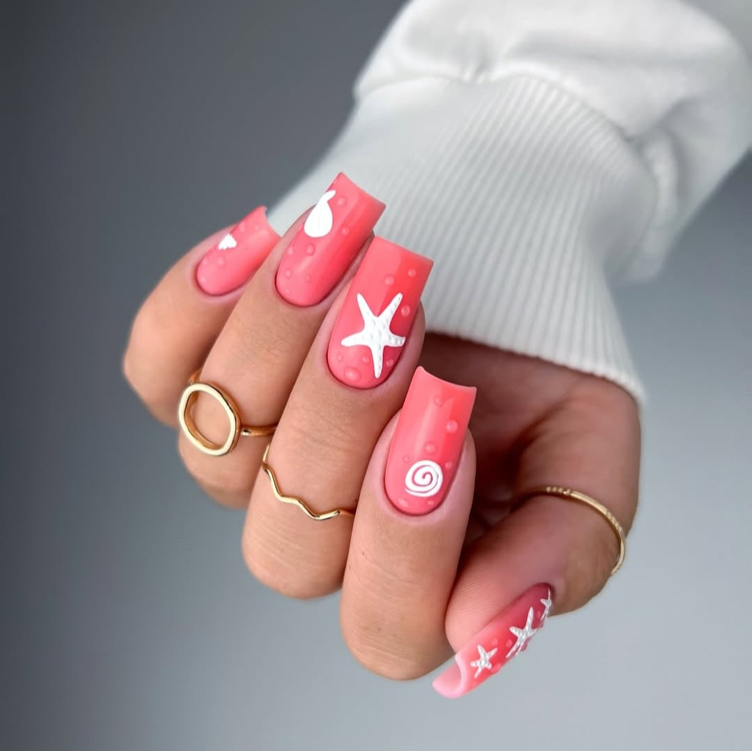 Verniz gel, Rubber base coat, magic coral, 10ml