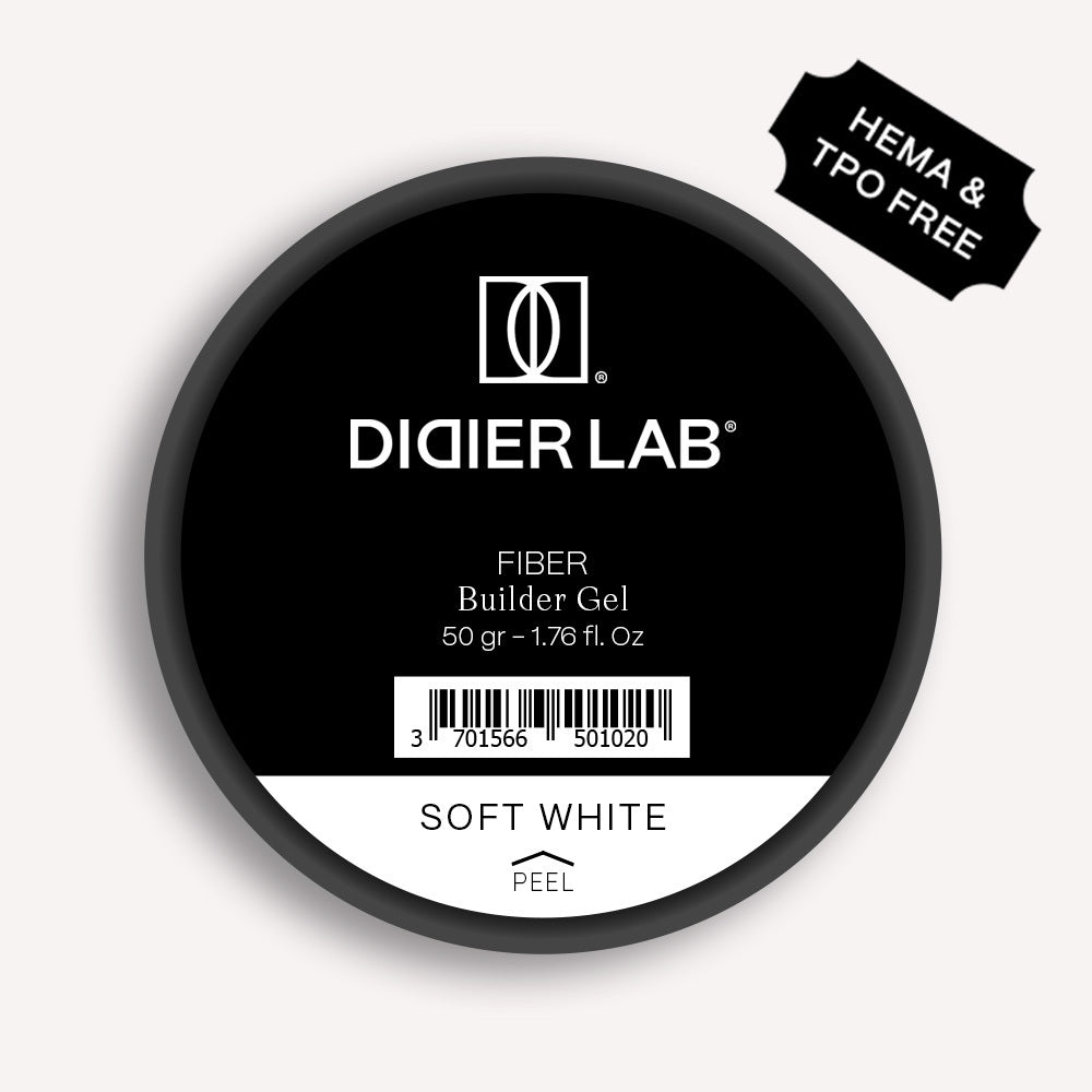 Fiber builder gel "Didier Lab", Soft white, 50gr, HEMA FREE