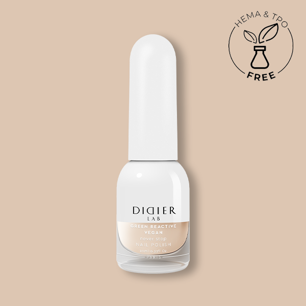 Green reactive, verniz de unhas vegan "Didier Lab", never stop, 10ml