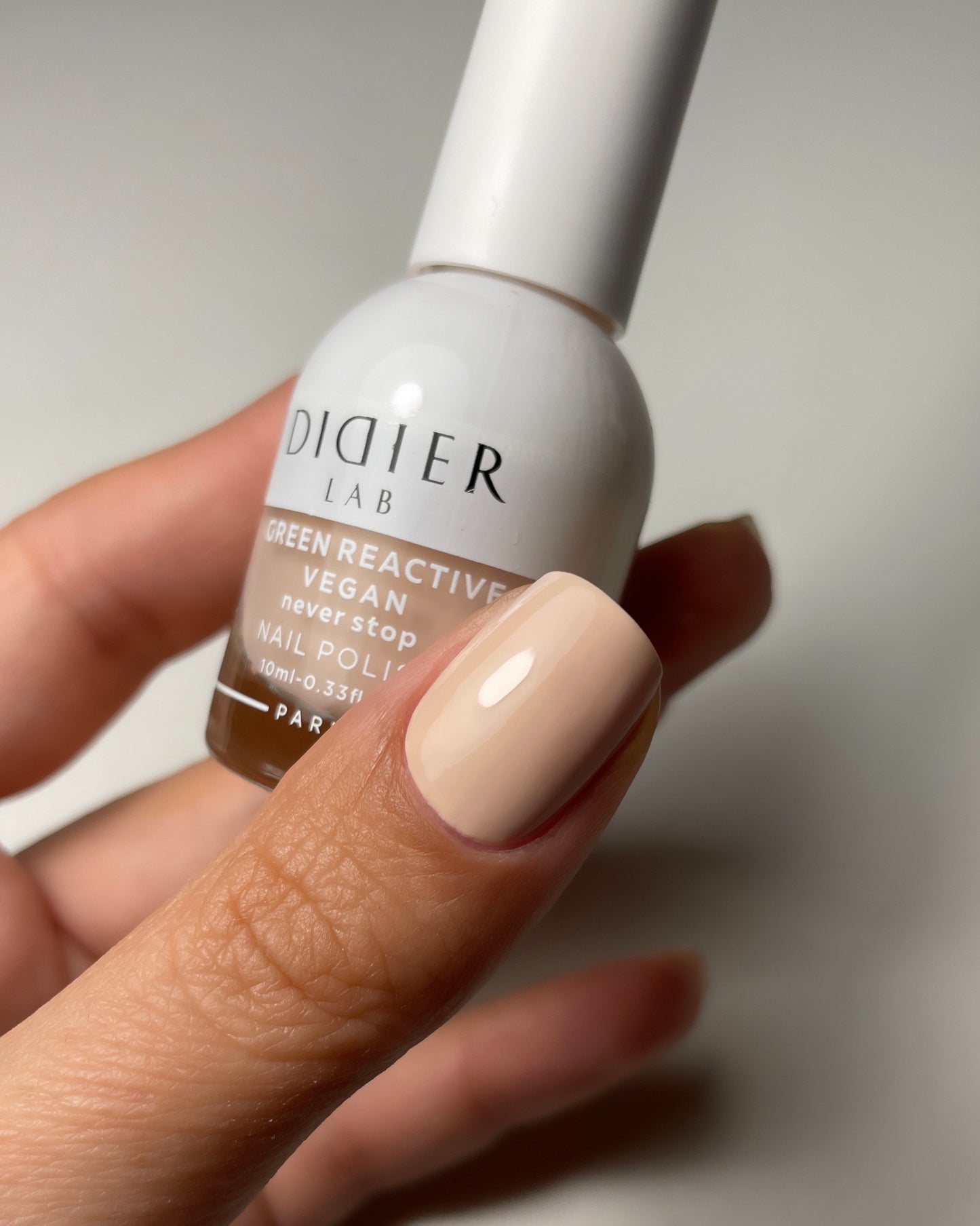Green reactive, verniz de unhas vegan "Didier Lab", never stop, 10ml