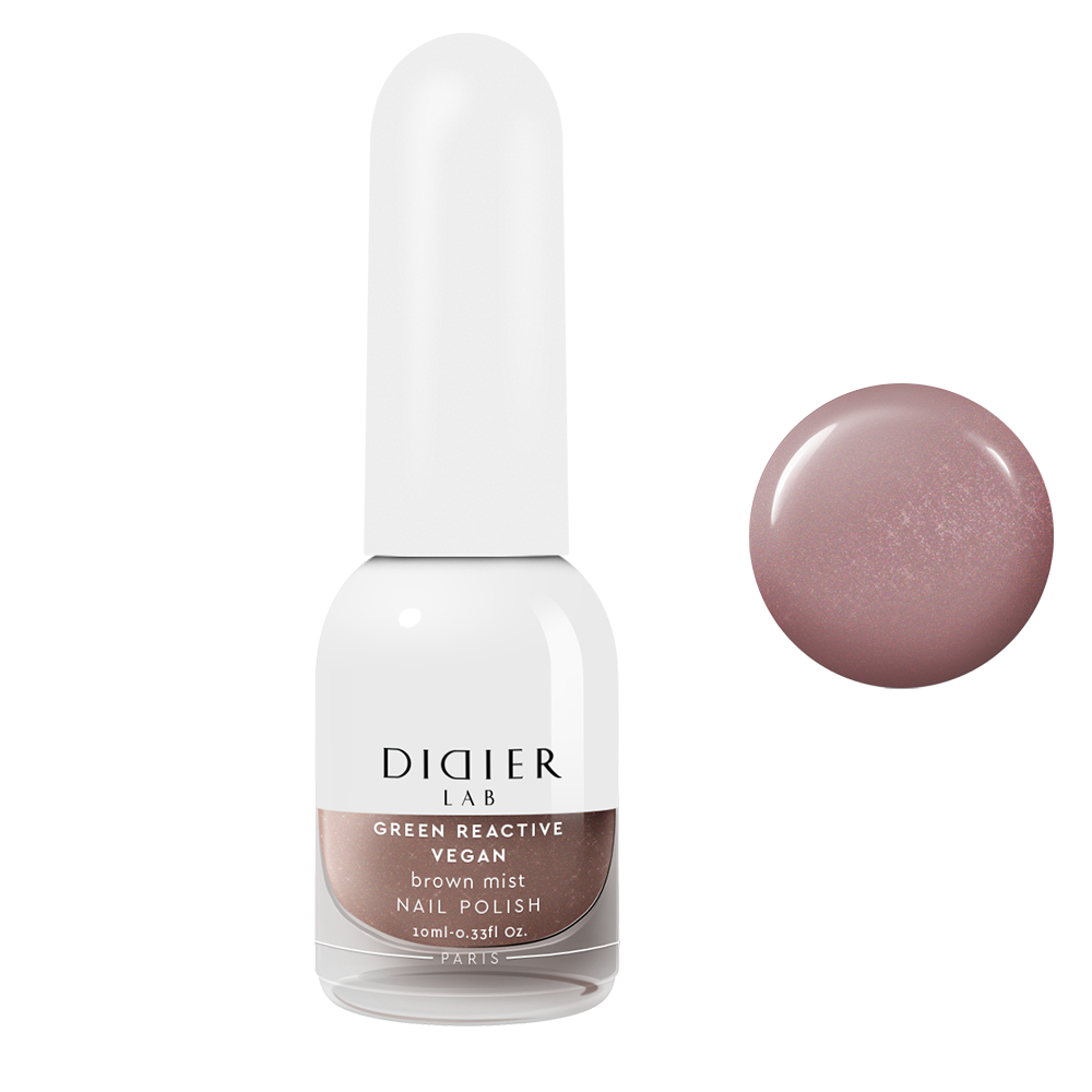 Green reactive, verniz de unhas vegan, "Didier Lab", brown mist, 10ml