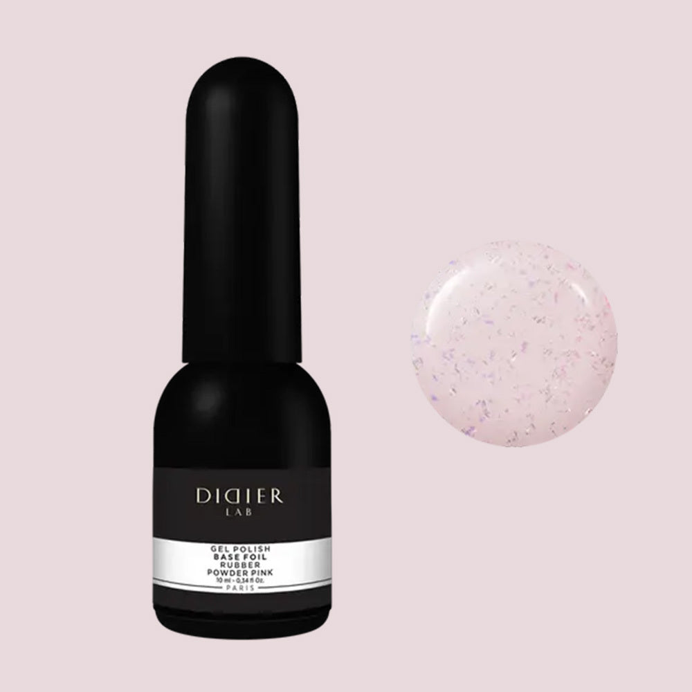 Verniz Gel, Rubber Base Foil, Powder Pink , 10ml