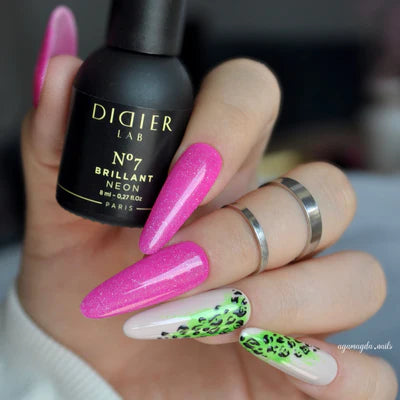 Verniz Gel "Didier Lab", Brillant NEON, No7, 8ml, HEMA FREE
