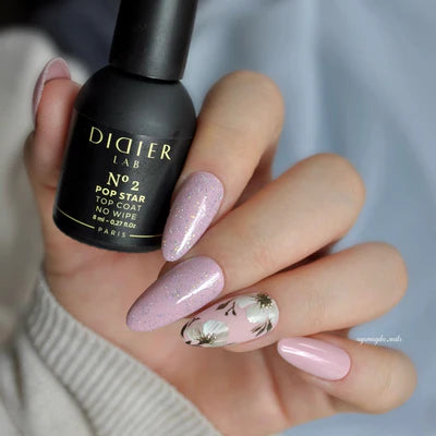 Top Coat no Wipe "Didier Lab", Pop Star, No2, HEMA FREE