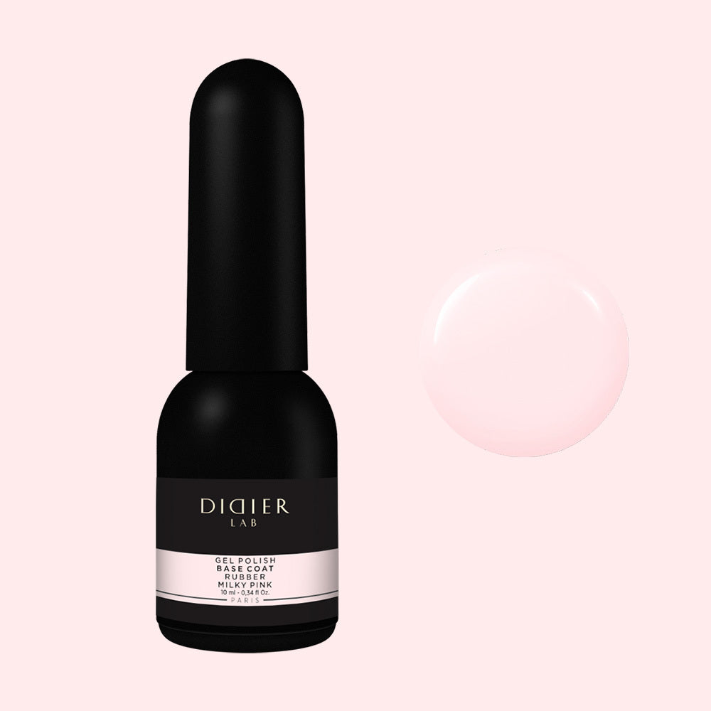 Verniz Gel, Rubber Base, Milky Pink, 10ml