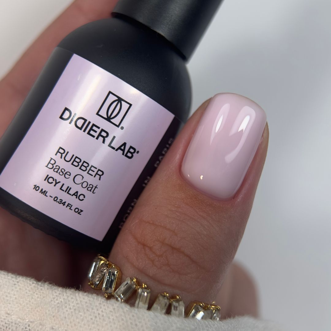 Verniz gel, Rubber base coat, icy lilac , 10ml, HEMA FREE