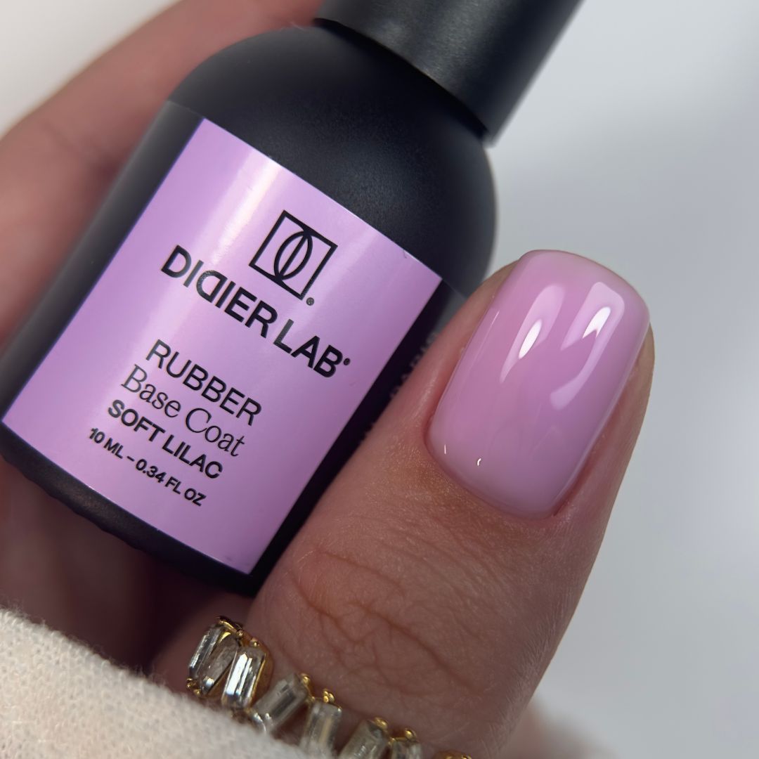 Verniz gel, Rubber base coat, soft lilac , 10ml, HEMA FREE