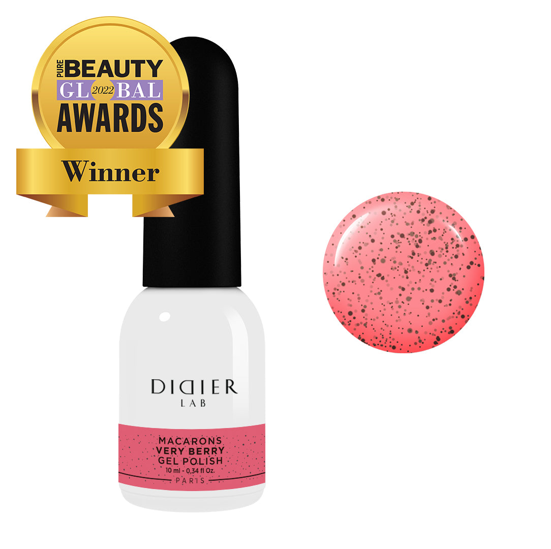 Verniz Gel Macarons Didier Lab,Very Berry 10 ml, HEMA FREE
