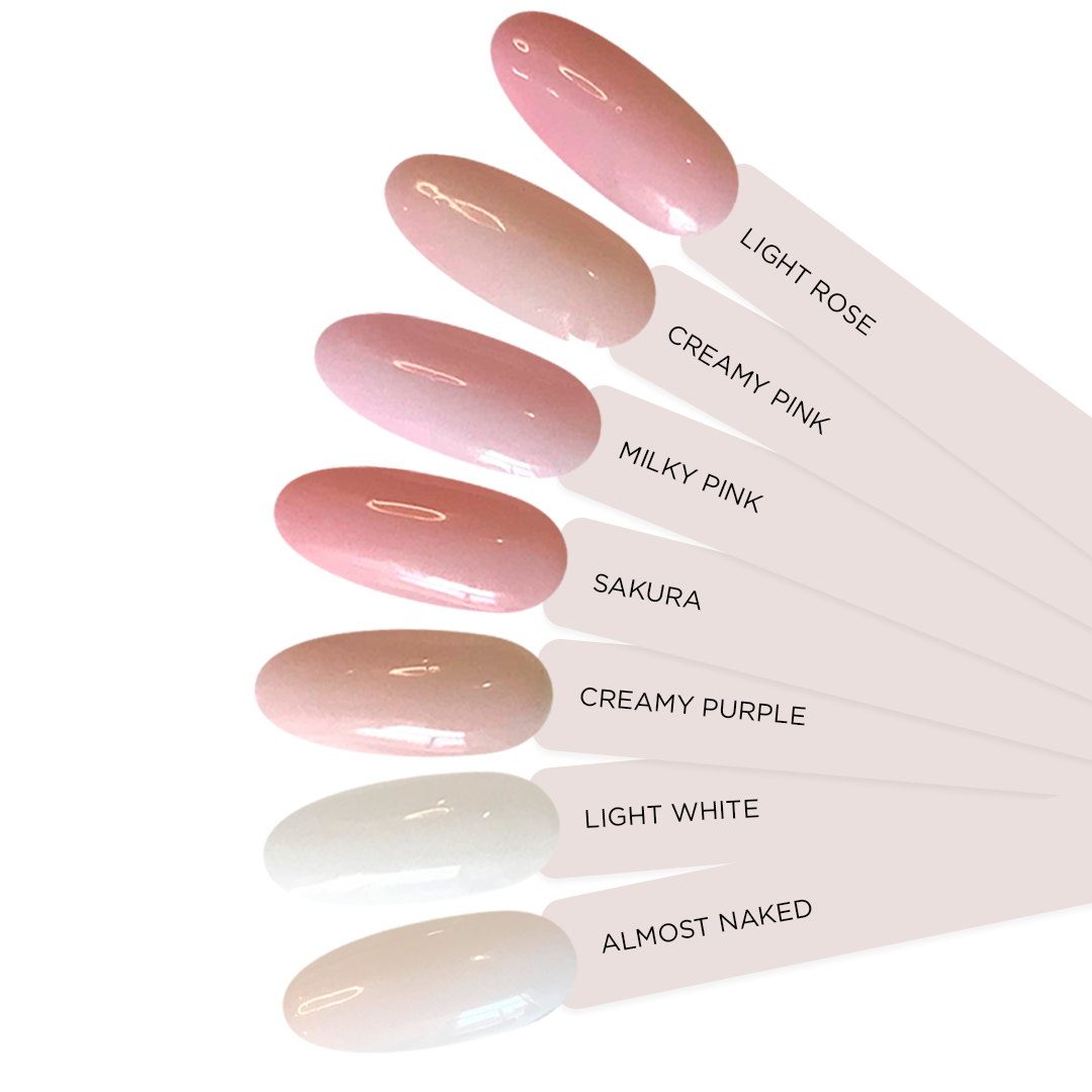 Verniz Gel, Rubber base coat, light rose, 10ml, HEMA FREE