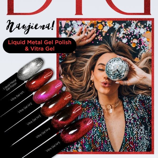 Verniz Gel "Didier Lab", Liquid Metal, Silver, HEMA FREE