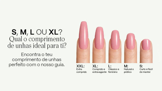 Comprimento das unhas: qual escolher? Guia do S ao XL