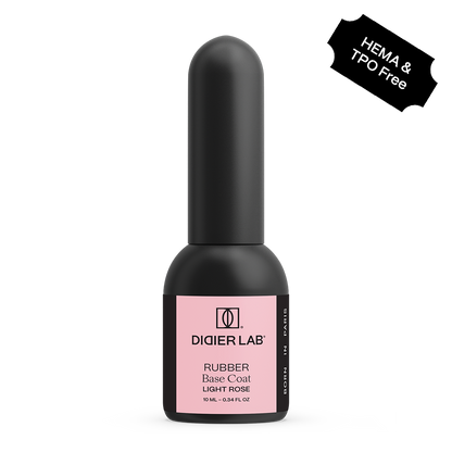 Verniz Gel, Rubber base coat, light rose, 10ml, HEMA FREE
