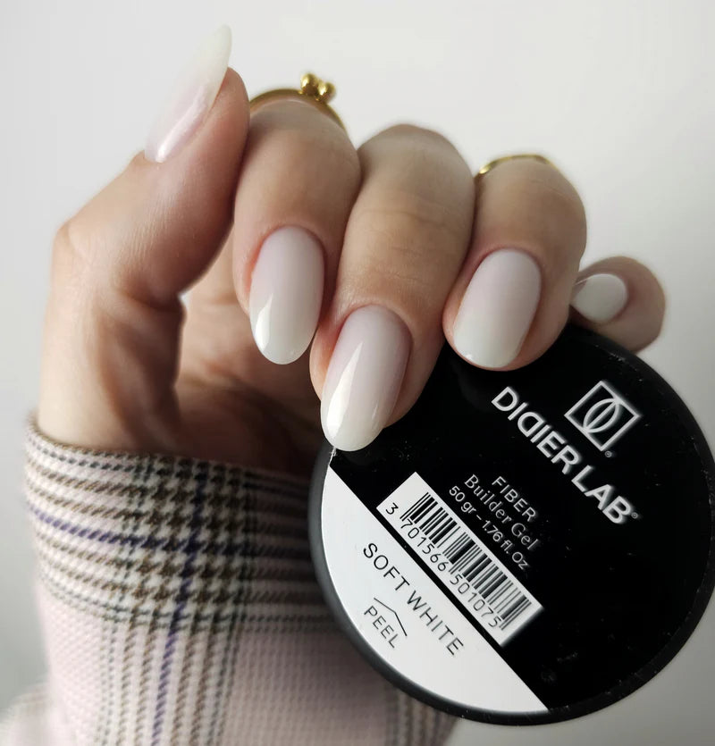 Fiber builder gel "Didier Lab", Soft white, 50gr, HEMA FREE