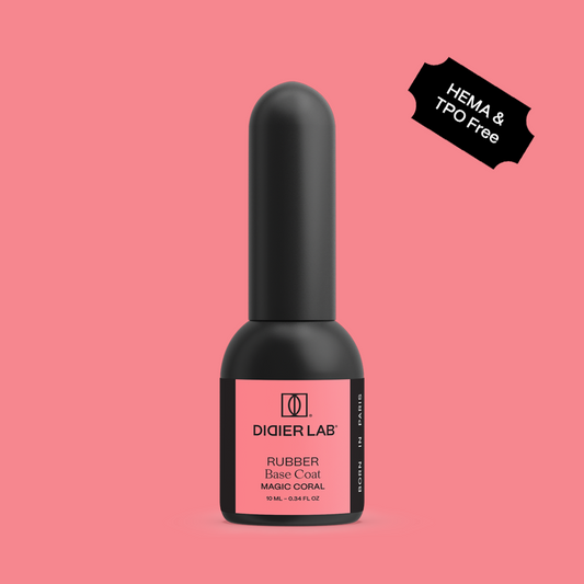 Verniz gel, Rubber base coat, magic coral, 10ml