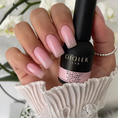 Verniz Gel, Rubber Base, Milky Pink, 10ml