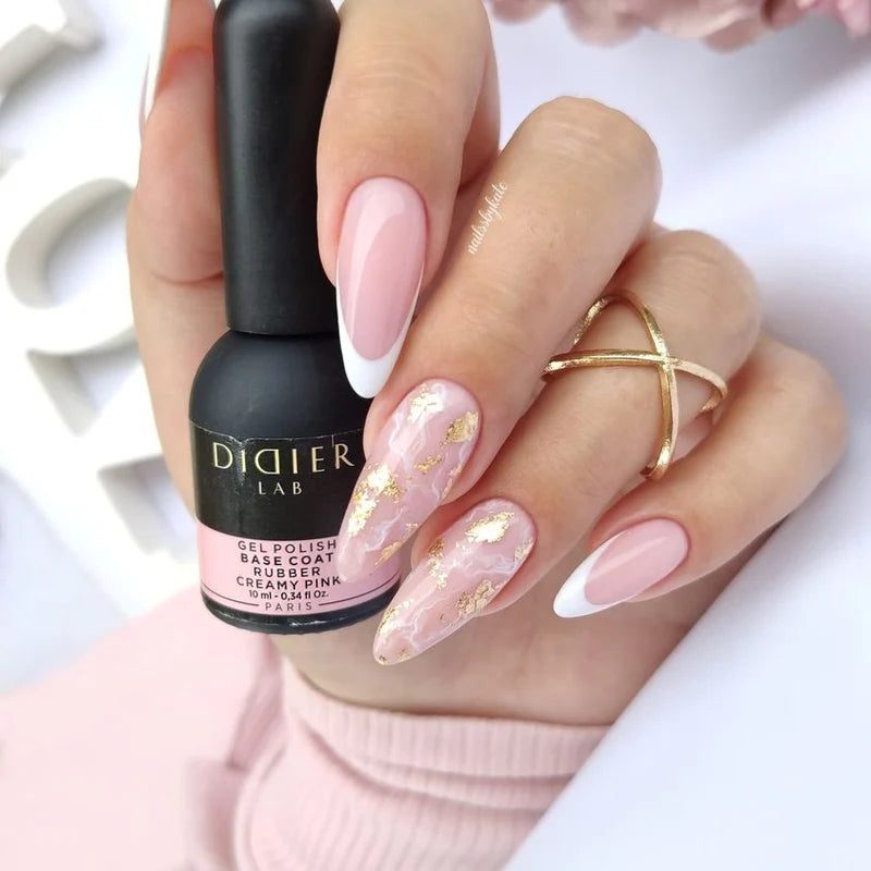 Verniz Gel, Rubber base coat, creamy pink, 10ml