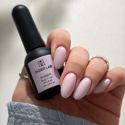 Verniz gel, Rubber base coat, icy lilac , 10ml, HEMA FREE