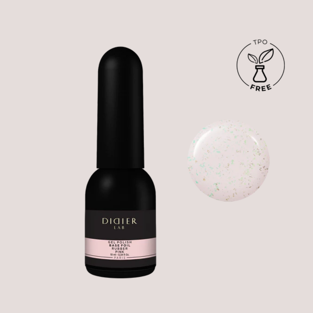 Verniz Gel, Rubber Base Foil, Pink  , 10ml