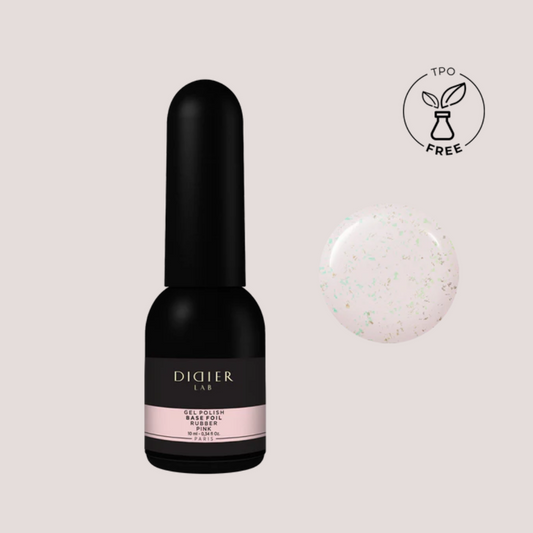 Verniz Gel, Rubber Base Foil, Pink  , 10ml
