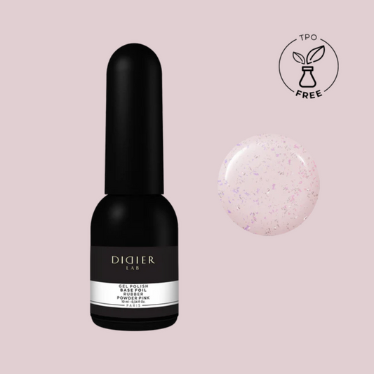 Verniz Gel, Rubber Base Foil, Powder Pink , 10ml