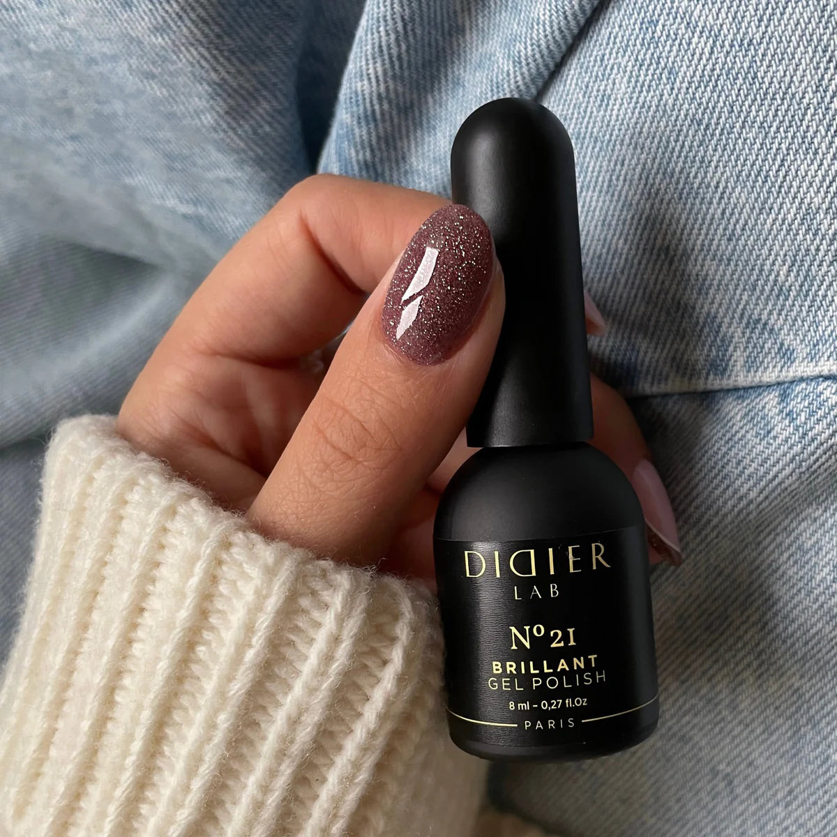 Verniz Gel "Didier Lab", Brillant, No21, 8ml, HEMA FREE