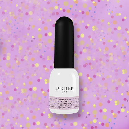 Verniz Gel "Didier Lab", Confetti, Lilac 10ml, HEMA FREE