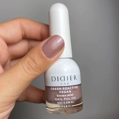 Green reactive, verniz de unhas vegan, "Didier Lab", brown mist, 10ml