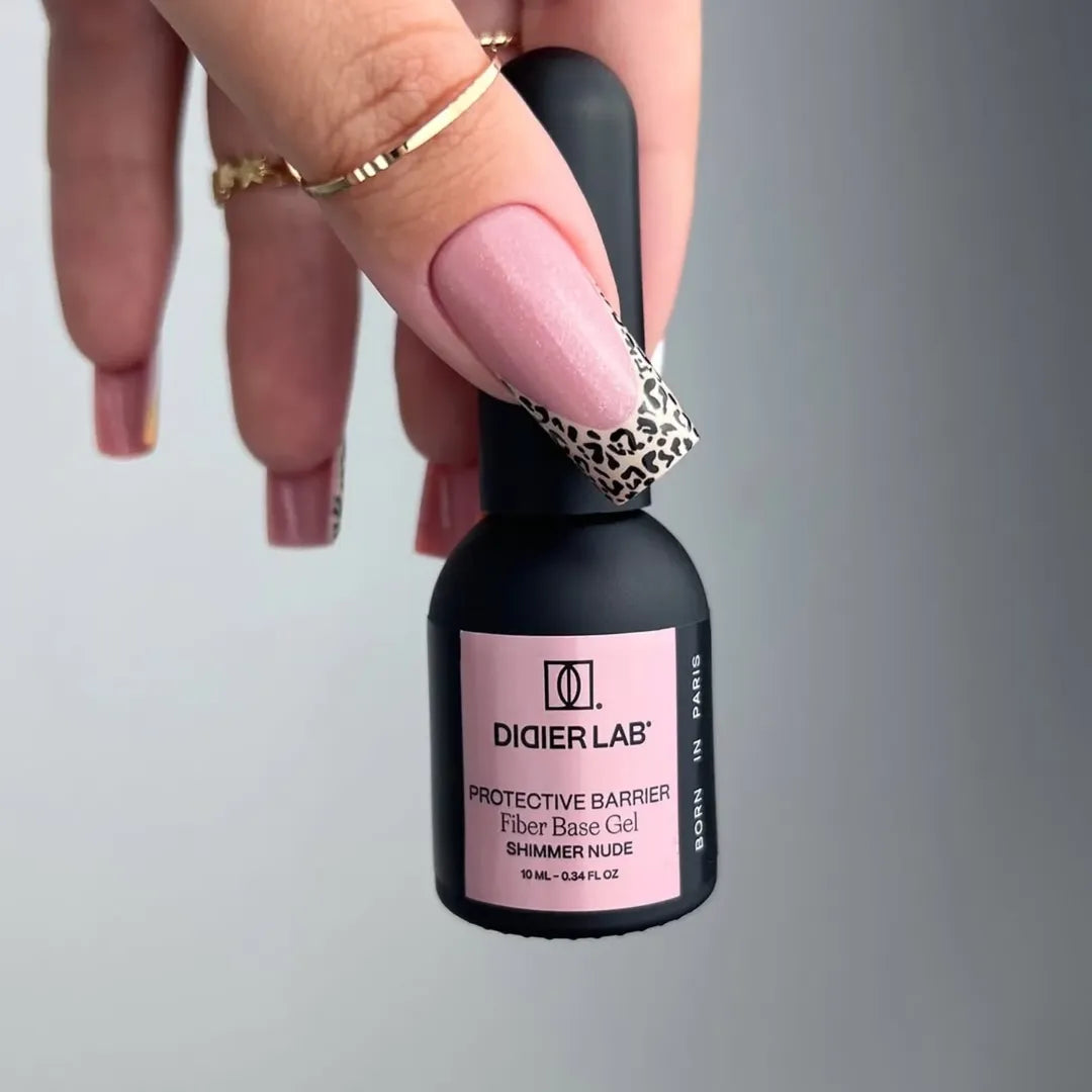 Fiber Base Gel, Shimmer Nude, 10ml, HEMA FREE