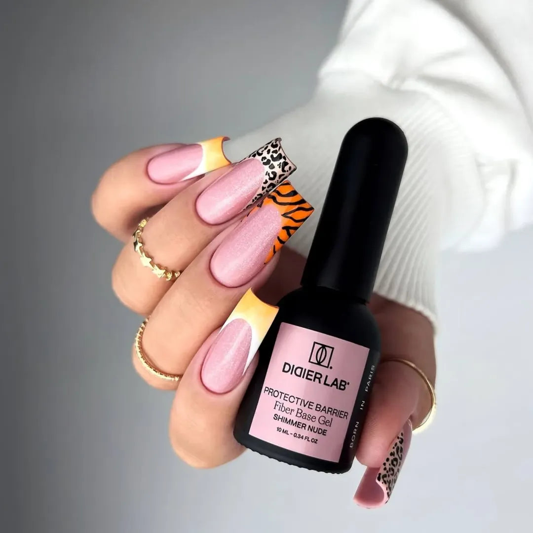 Fiber Base Gel, Shimmer Nude, 10ml, HEMA FREE
