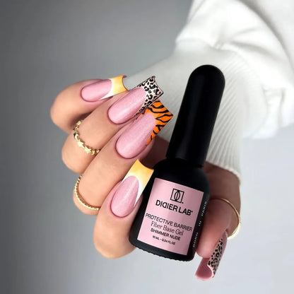Fiber Base Gel, Shimmer Nude, 10ml, HEMA FREE