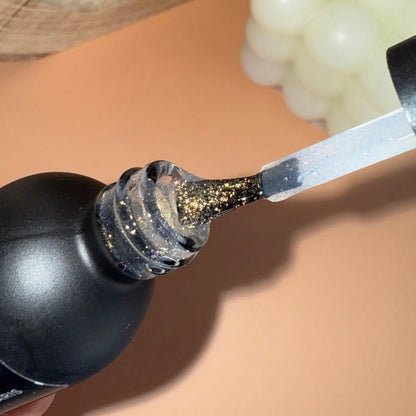 Top Coat "Didier Lab", Glitter Gold, 10ml, HEMA FREE