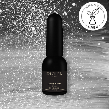 Verniz Gel "Didier Lab", Liquid Metal, Silver