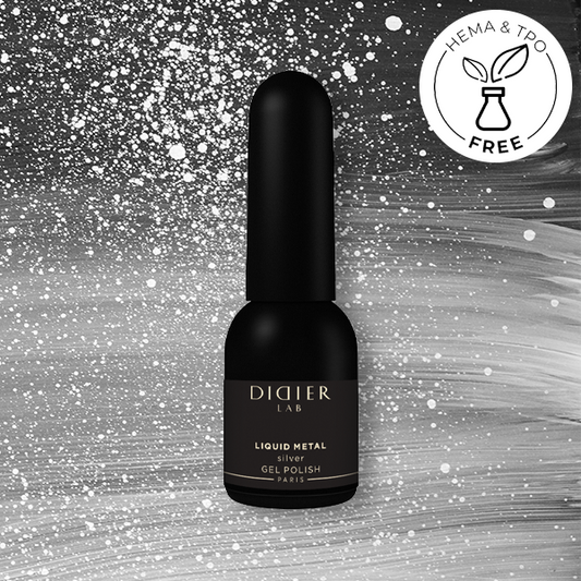 Verniz Gel "Didier Lab", Liquid Metal, Silver