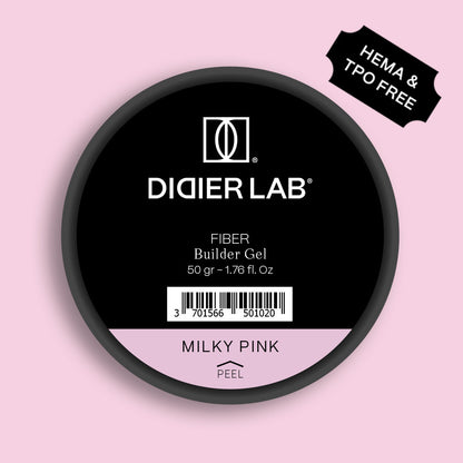 Fiber builder gel "Didier Lab", Milky Pink, 50gr