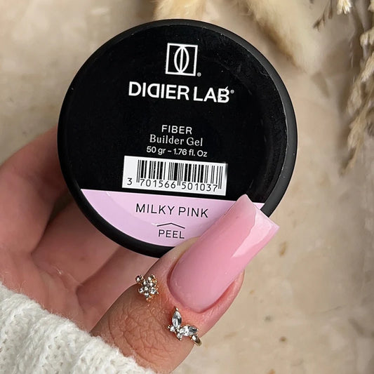 Fiber builder gel "Didier Lab", Milky Pink, 50gr, HEMA FREE